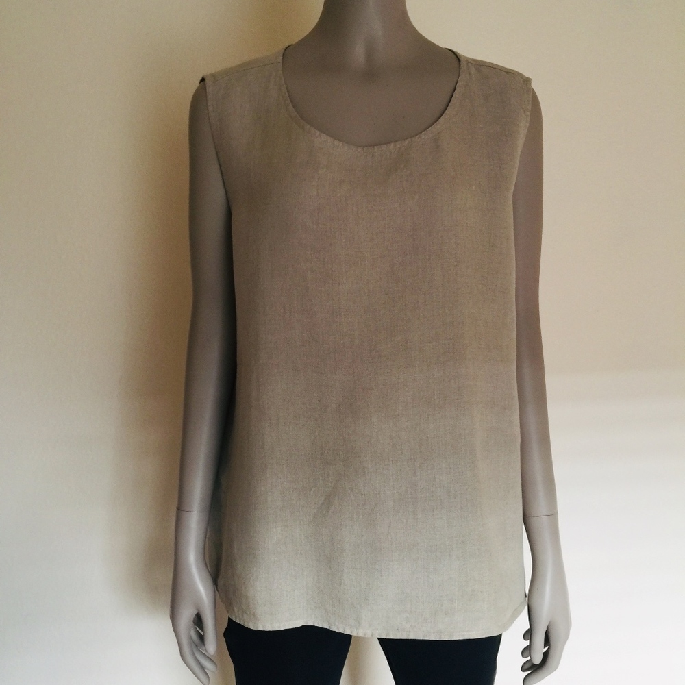 Linen tank top sleeveless loose fit L.L. Bean